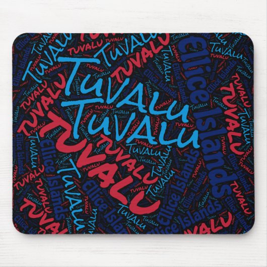 Tapis De Souris Delà Tuvalu couleurs drapeau Patriotique (Devant)