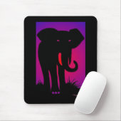Tapis de souris d'éléphant observé par rose (Avec souris)