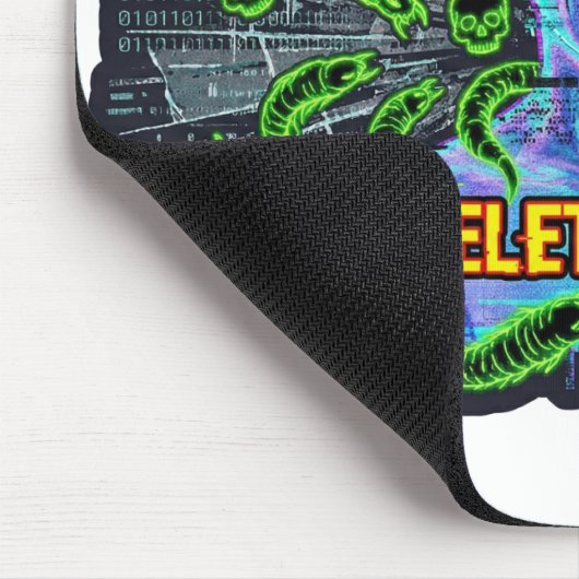 Tapis De Souris Delete Soul – Cyberpunk Glitch Horror (Coin)