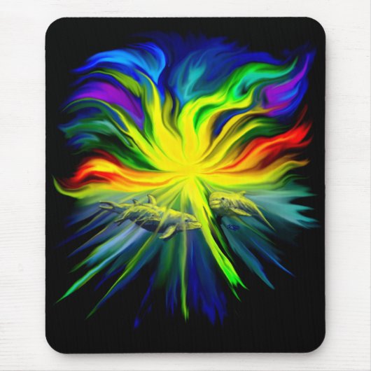 Tapis De Souris Delfinfamilie im Sonnenschein (Devant)