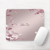 Tapis De Souris Delicate Pink Floral Mousepad (Avec souris)