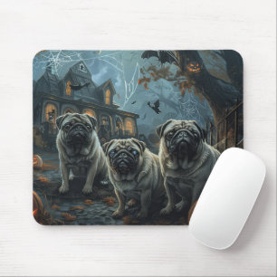 Tapis De Souris Délice de chien de la nuit d'Halloween de Pug