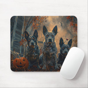 Tapis De Souris Délice de nuit d'Halloween pour Blue Heeler