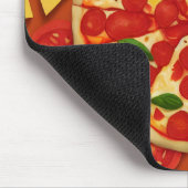 Tapis De Souris Délicieuse pizza végétalienne fromage tomate brill (Coin)