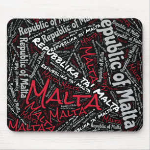 Tapis De Souris Délicieux Malte Drapeau couleurs Patriotique