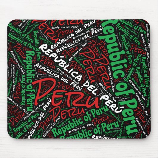 Tapis De Souris Délicieux Pérou couleurs drapeau Patriotique (Devant)