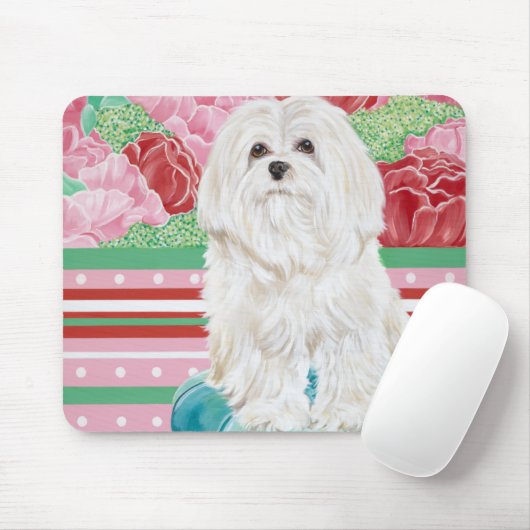 Tapis De Souris Della Rose Maltese (Avec souris)