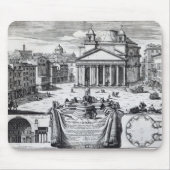 Tapis De Souris Della Rotonda de Piazza avec une vue de Panthéon (Devant)