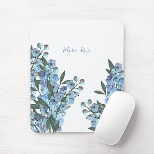 Tapis De Souris Delphinium bleu (Avec souris)