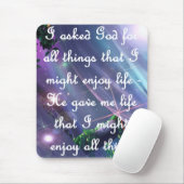Tapis De Souris Demandez à Dieu Mousepad (Avec souris)