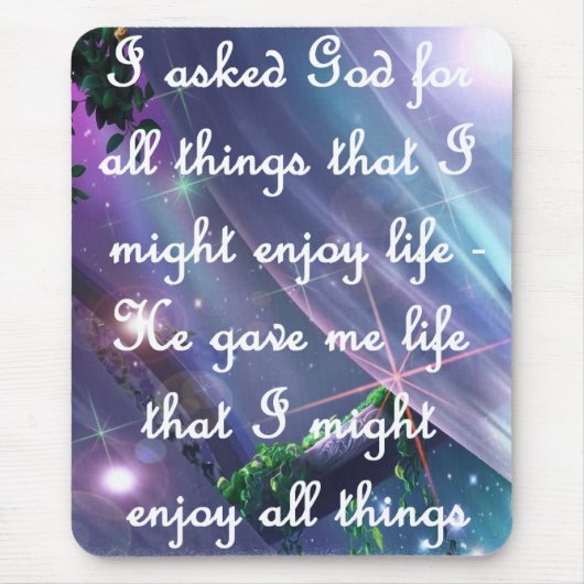 Tapis De Souris Demandez à Dieu Mousepad (Devant)