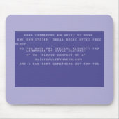 Tapis De Souris Demandez votre conception faite sur commande du (Devant)