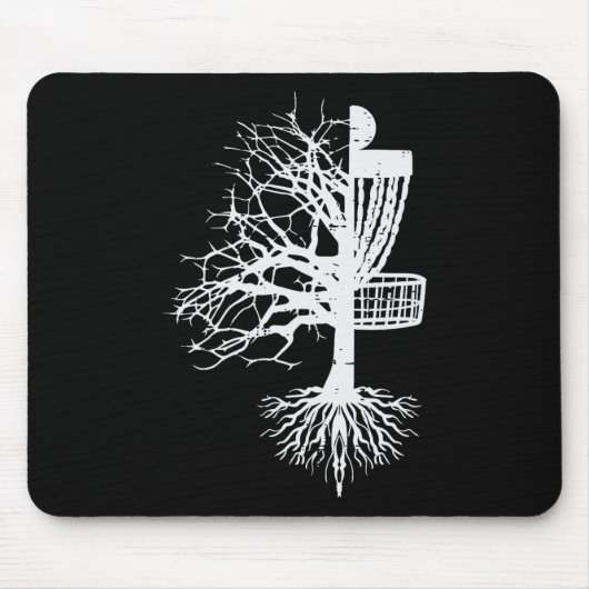 Tapis De Souris Demi-disque Golf Arbre Croquis Drôle Frisbee Frolf (Devant)
