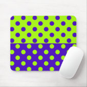 Tapis De Souris Demi-points bleus et verts (Avec souris)