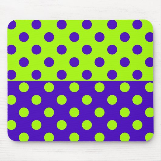 Tapis De Souris Demi-points bleus et verts (Devant)