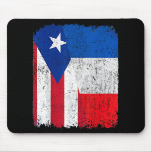 Tapis De Souris Demi Portoricain Demi Drapeau Français Fierté De L