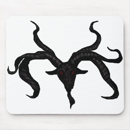 Tapis De Souris Démon de chèvre noire Mousepad (Devant)