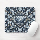 Tapis De Souris Denim & Diamonds Glam Bling (Avec souris)
