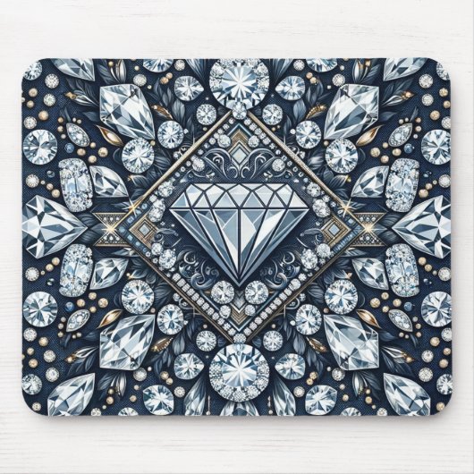 Tapis De Souris Denim & Diamonds Glam Bling (Devant)