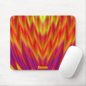 Tapis De Souris DENISE ~ Rouge, Jaune et Violet (Avec souris)