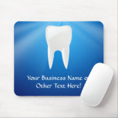 Tapis De Souris Dent blanche sur l'arrière - plan bleu (Avec souris)