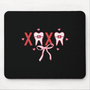 Tapis De Souris Dent Coquette Xoxo Dentiste Hygiéniste Équipe Dent