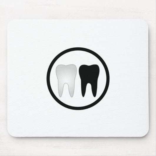 Tapis De Souris Dent noire et blanche (Devant)