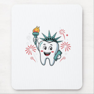 Tapis De Souris Dental Squad 4 juillet Dentist Funny American