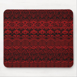 Tapis De Souris Dentelle déco rouge