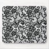 Tapis De Souris Dentelle noire en blanc (Devant)