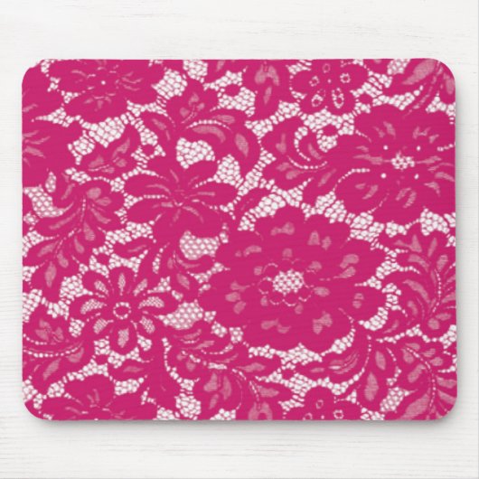 Tapis De Souris Dentelle rose chaude (Devant)