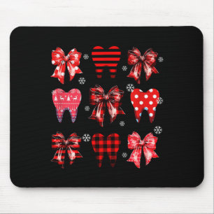 Tapis De Souris Dentiste Noël drôle dents mignon Xmas Dentiste Car