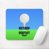 Tapis De Souris Dentiste retraité - Conception de golf (Avec souris)