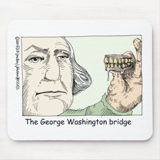 Tapis De Souris Dents de George Washington Cadeaux et objets de co (Devant)