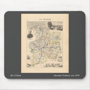 Tapis De Souris Département d'Ille et Vilain, Alexandre Vuillemin 