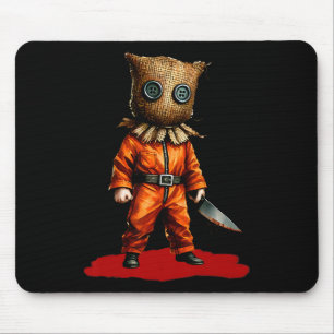 Tapis De Souris Déplaisant Burlap Masque Slasher Couteau Horreur É