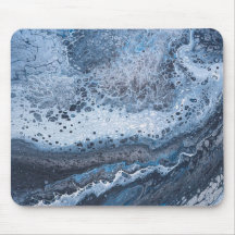 Dérive océanique bleu et gris abstrait