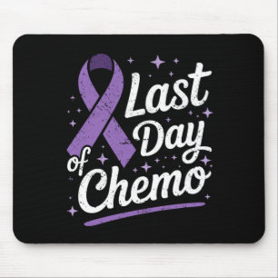 Tapis De Souris Dernier Jour De Chimiothérapie Ruban Violet Cancer