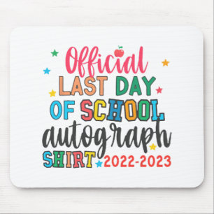 Tapis De Souris Dernier Jour De L'École Autographe Étudiants Étudi