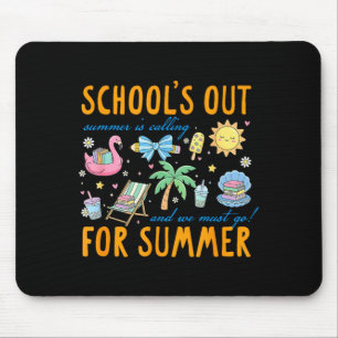 Tapis De Souris Dernier jour d'école l'été l'école est finie pour
