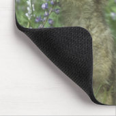 Tapis De Souris Des Chiots Loups hurlent dans la prairie (Coin)