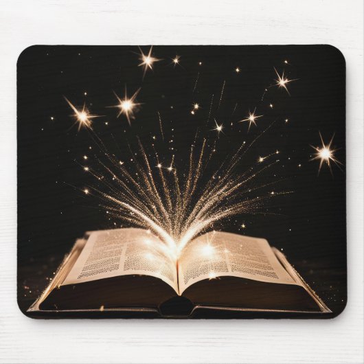 Tapis De Souris Des éclats d'explosion à partir d'un livre ouvert (Devant)