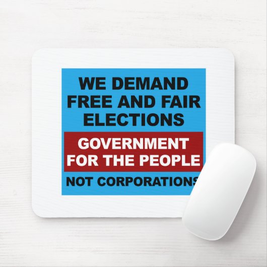 Tapis De Souris Des élections libres et équitables (Avec souris)