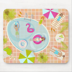 Tapis De Souris Des filles et des garçons du bikini jouant au jeu 