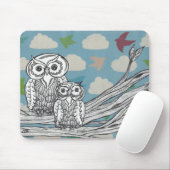Tapis de souris des hiboux 07 (Avec souris)