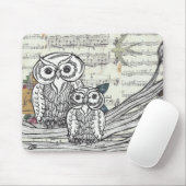 Tapis de souris des hiboux 22 (Avec souris)