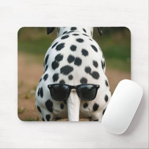 Tapis De Souris Des lunettes de soleil sur la queue d'un chien dal