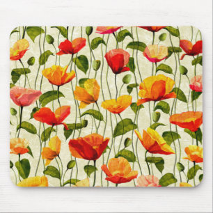 Tapis De Souris Des pavots brillants
