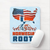Tapis de souris des racines norvégiennes américain (Avec souris)
