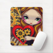 Tapis De Souris "Des rouages Valentine" Mousepad (Avec souris)